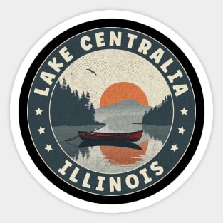 Lake Centralia Illinois Sunset Sticker